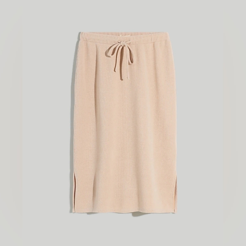 Madewell Ribbed Drawstring Midi Skirt - Picture 5 of 5
